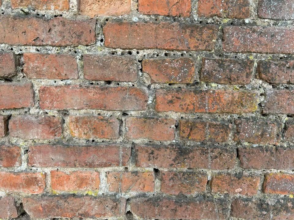 Historic brickwork before repointing